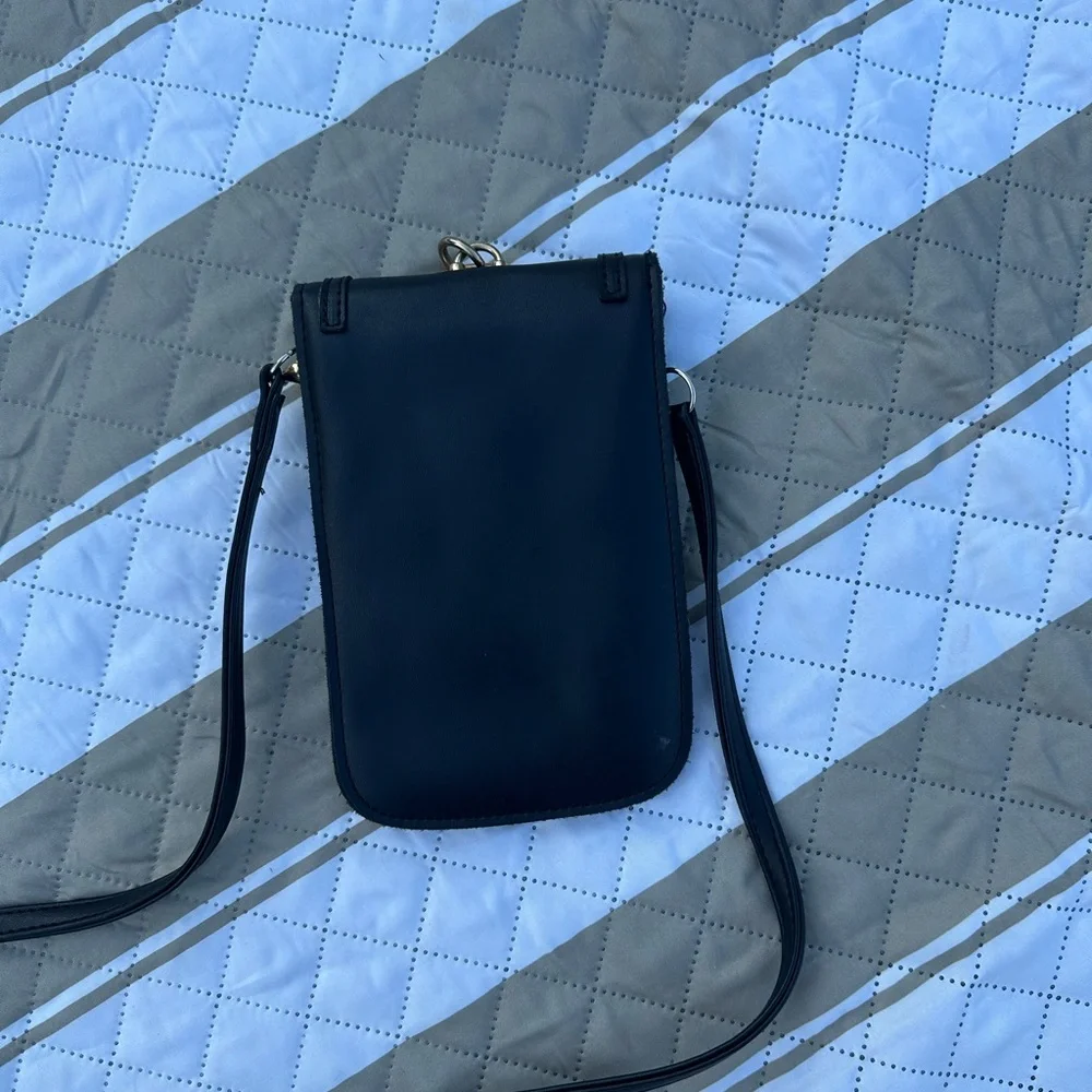 Black Crossbody Phone Pouch